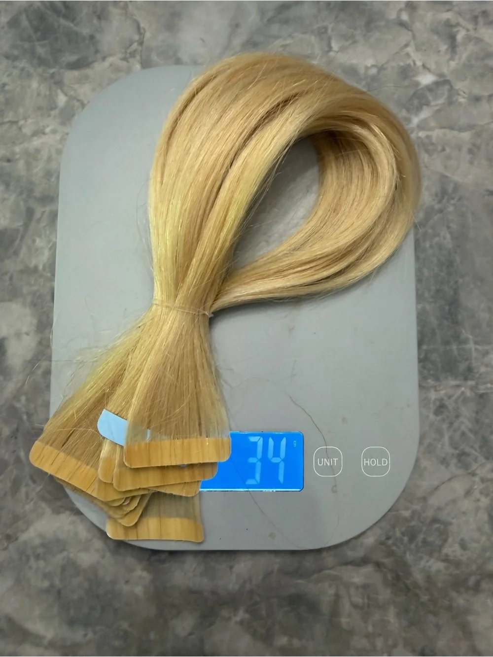 WennaLife 14” Tape-In Human Hair Extensions Bleach Blonde | 17 Pieces | 34g